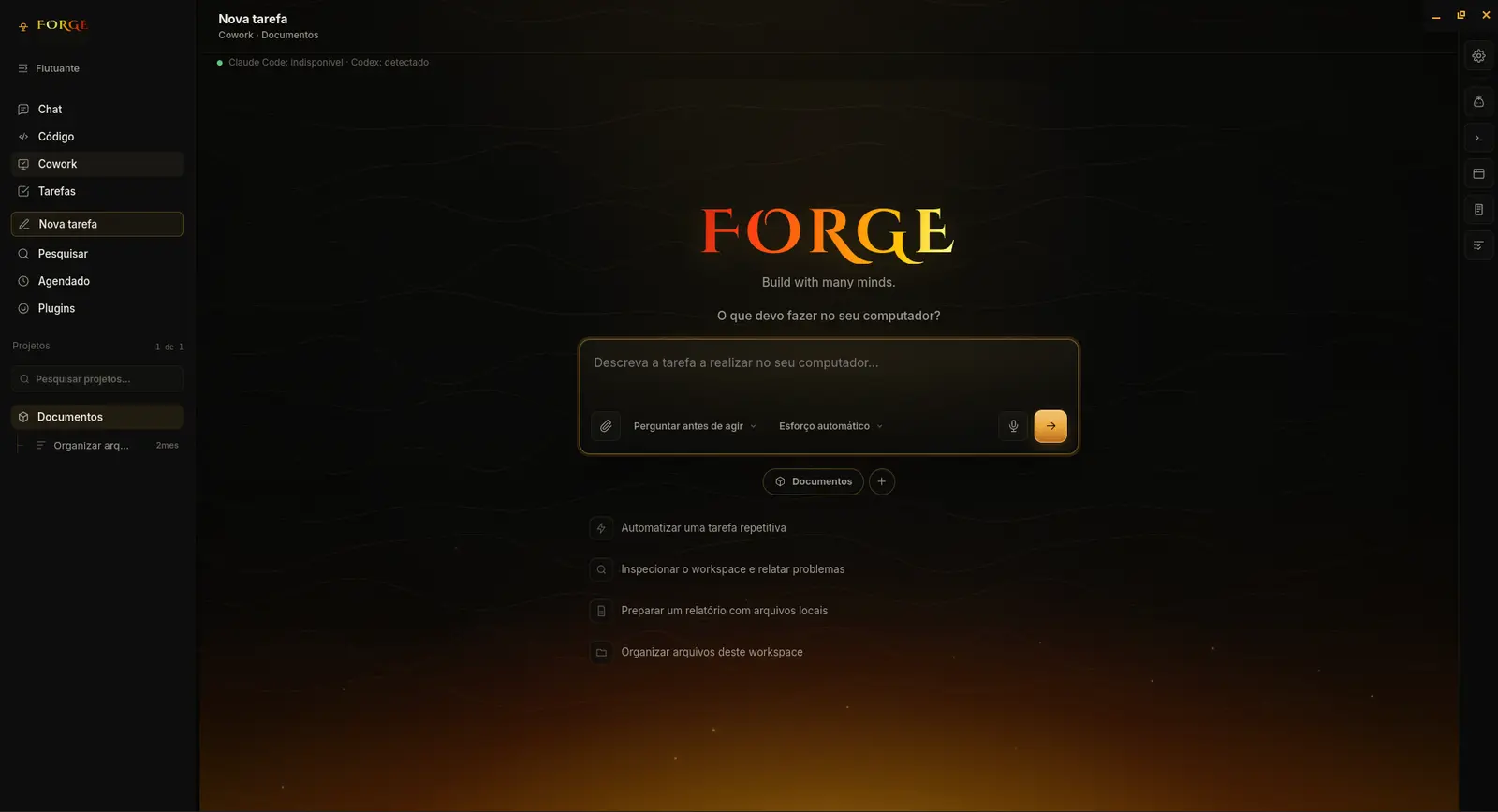 Tela de Forge